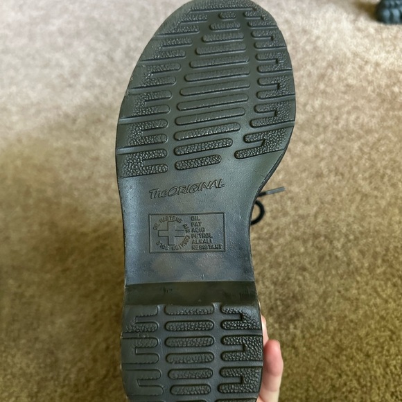 Dr Martens Boots Womens Size 6 Us 1460 Slip Resistant Black Ankle - Picture 6 of 7